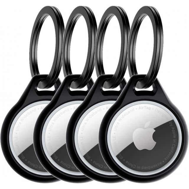 Apple airtag sleutelhanger set - zwart