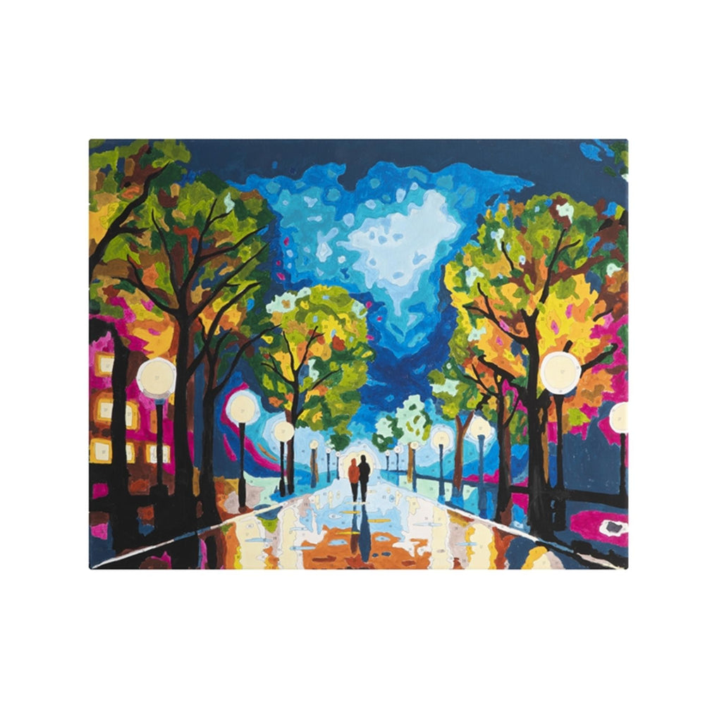Grafix schilderen op nummer avondwandeling 40x50cm