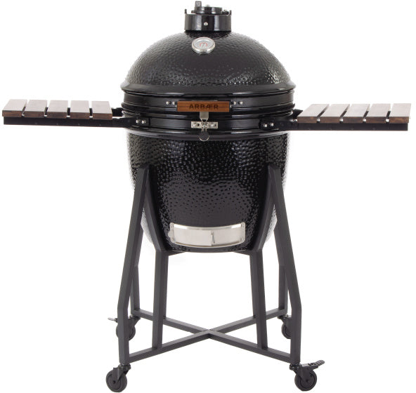 Kamado Large Ø 21 inch met Frame Keramisch Zwart