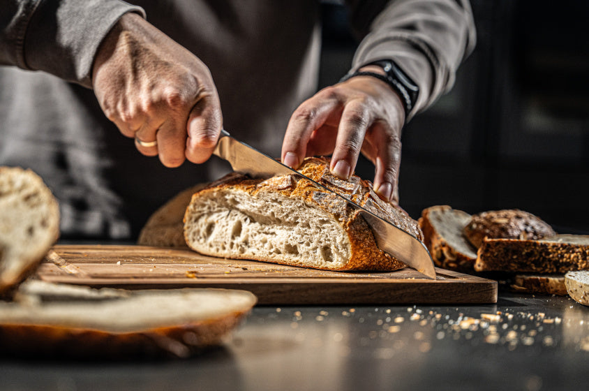 Messenset 5-delig - Japanse Damascus Print - Pakka Houten Handvat