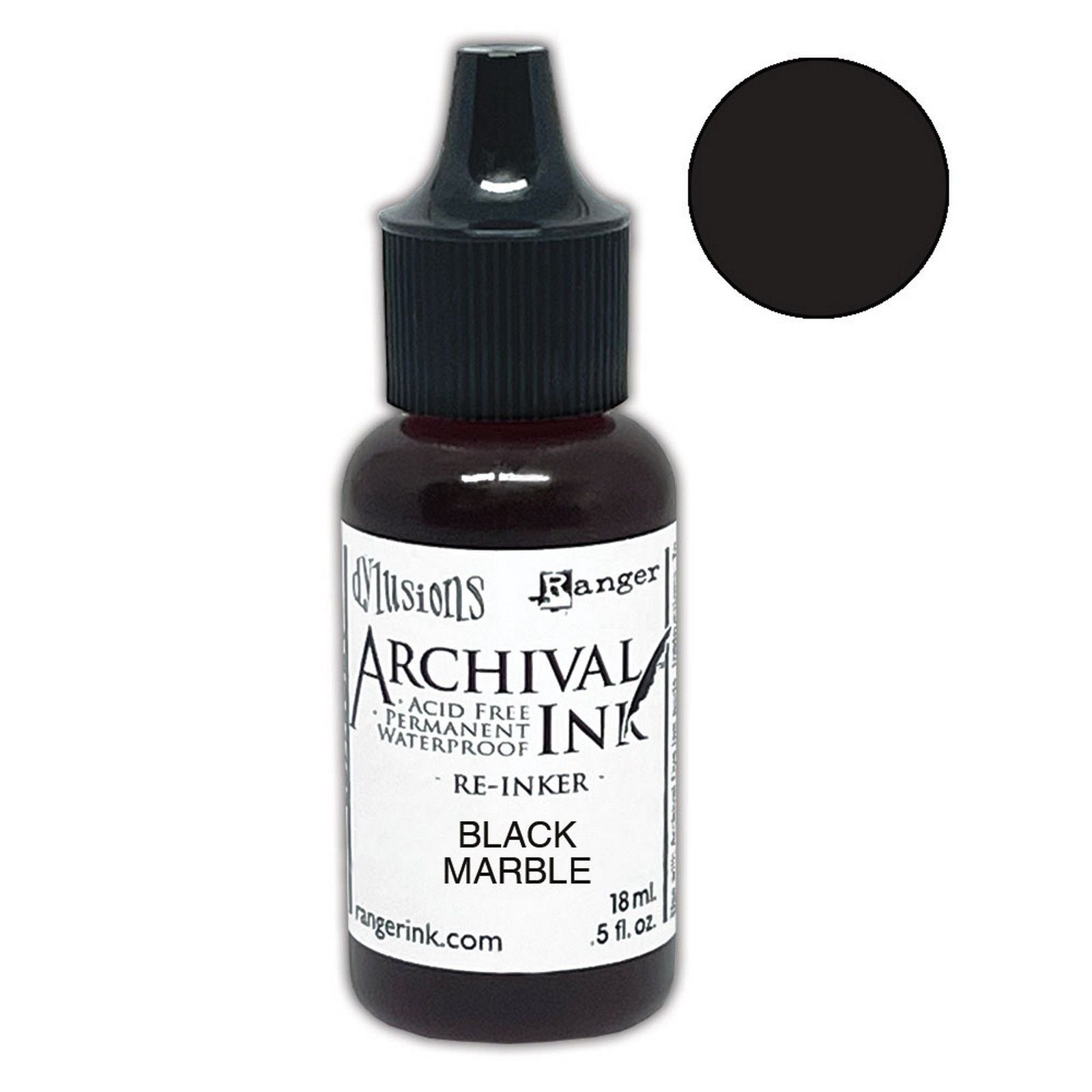 Ranger ink ranger • dylusions archival reinkers black marble