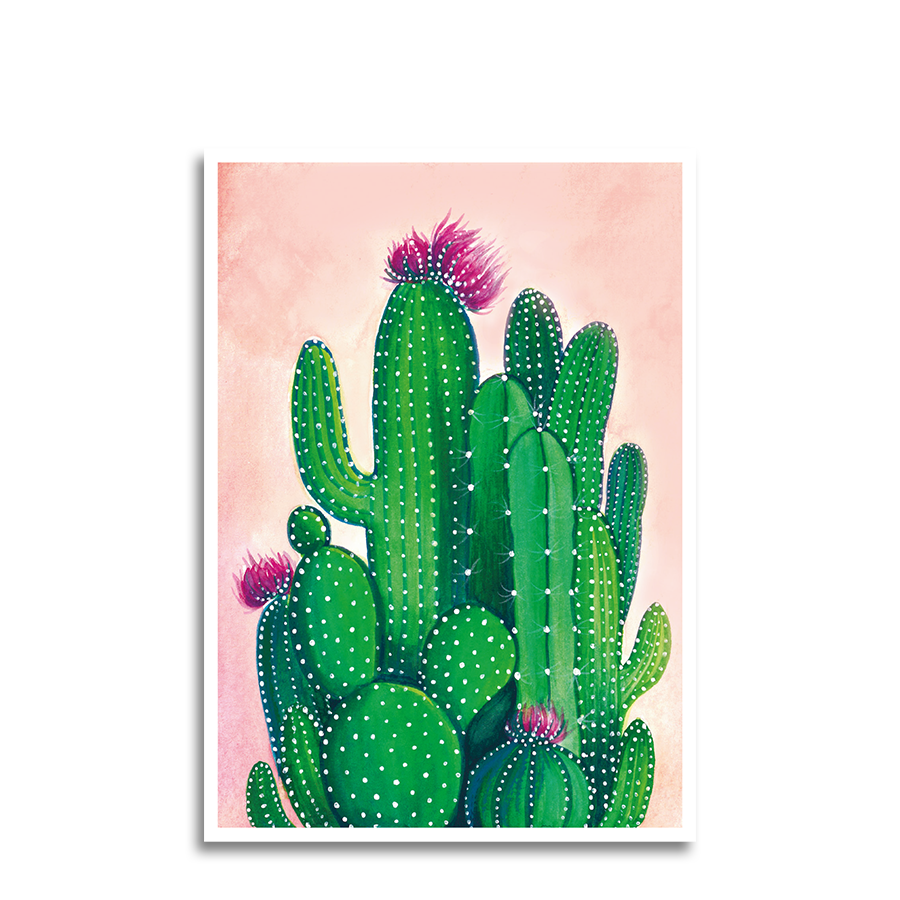 Art by andu wenskaart cactuses