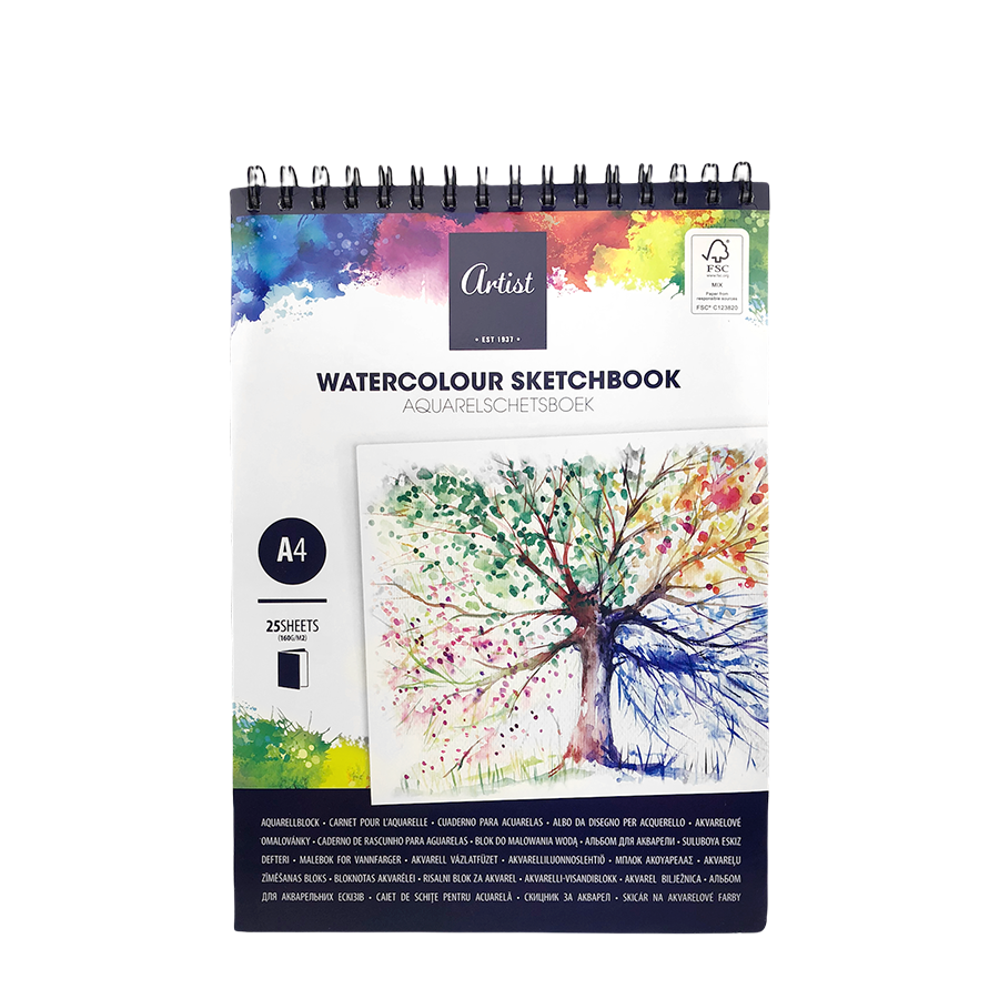 Artist aquarelschetsboek a4