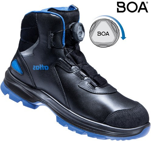 Atlas werkschoen sl 9845 xp 2.0 boa hoog s3 | zwart blauw | maat 45 - 00.012.105.45