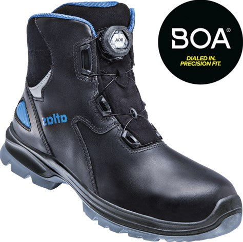 Atlas werkschoen sl 9845 xp 2.0 boa hoog s3 | zwart blauw | maat 45 - 00.012.105.45