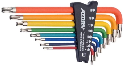 Enzo atorn tx-sleutelset torx 8 delig met kogelkop - 6479040