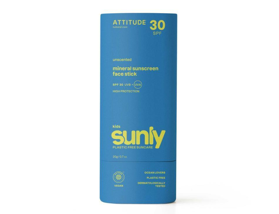 Attitude zonnebrandstick - gezicht - kids - spf30 - parfumvrij - 20g