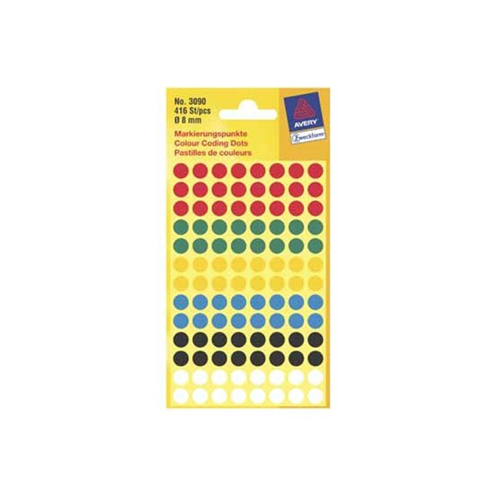 Kangaro etiket voor 8mm rond stickers, 416 stickers per pak, bundel a 10 pakjes
