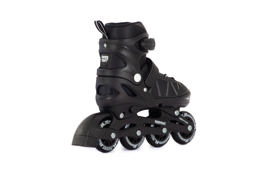 Verstelbare Inline Skates Semi-softboot Zwart maat 34-37 (M)