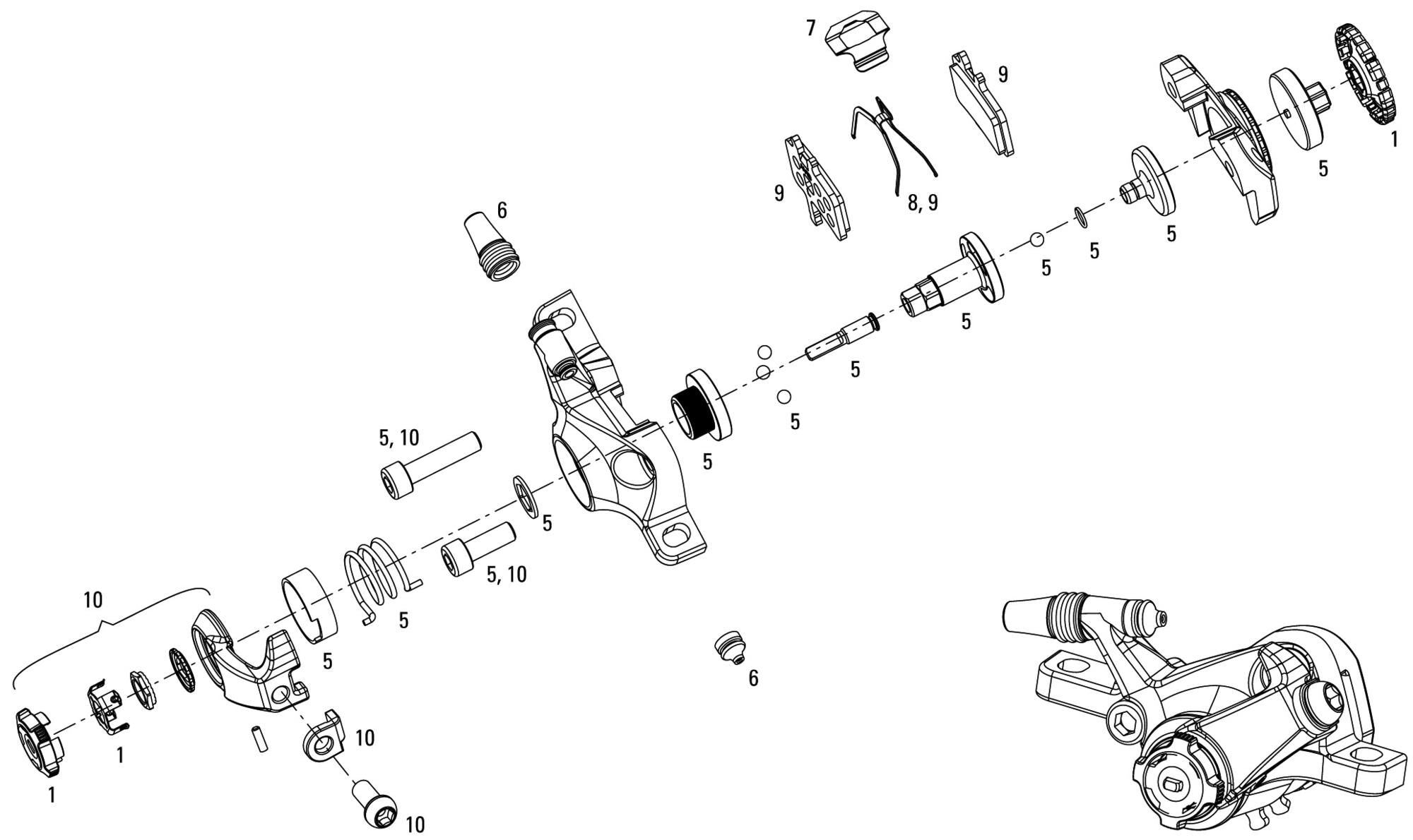 Avid schijfrem ball bearing 7 mtb disc br. bb7 mtb 160 mm