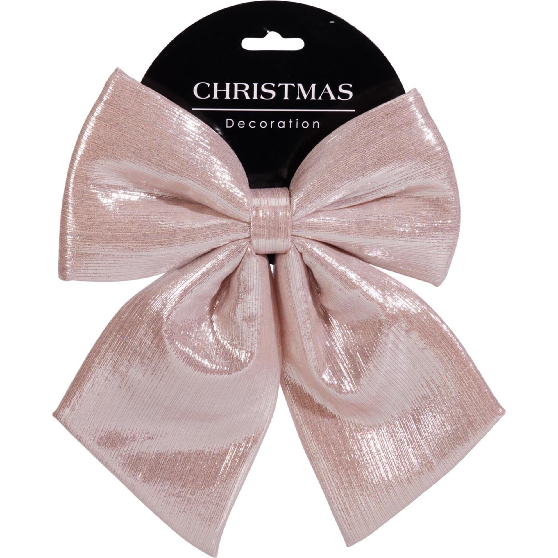 Home styling kersthanger strik roze 23cm