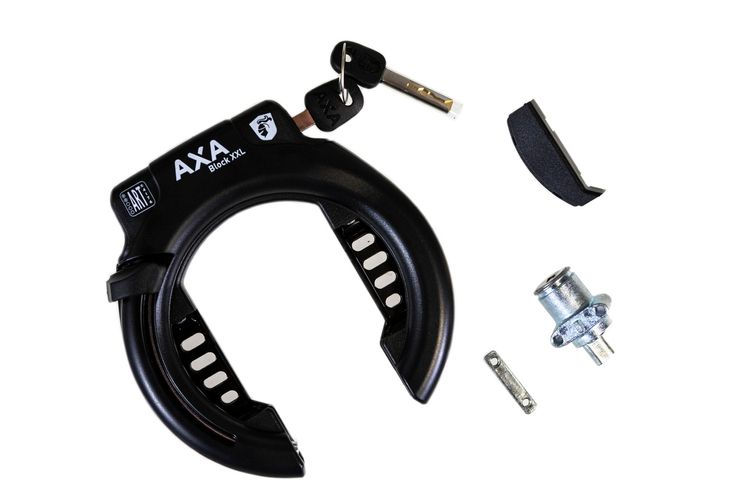 Ringslot AXA Block XXL Zwart + Cilinder Bosch Powertube