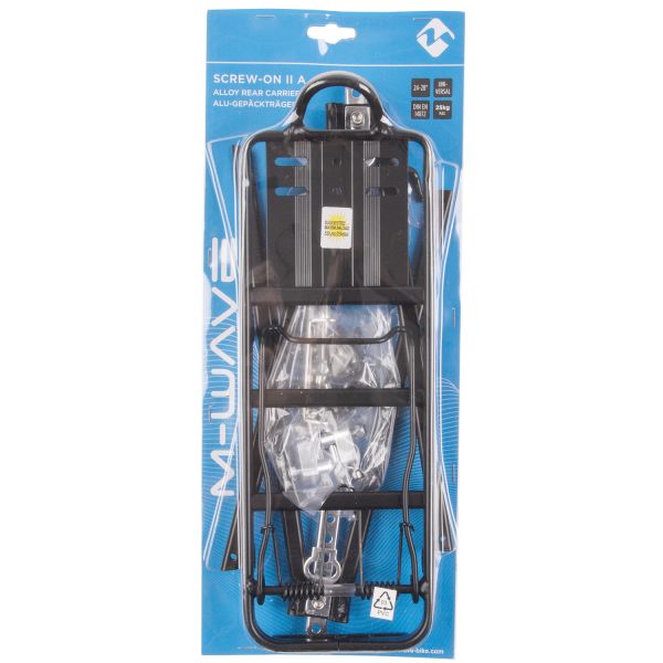 M-Wave Bagagedrager universeel, zwart aluminium 26 28 inch (hangverpakking)