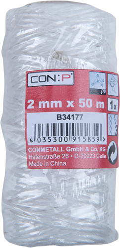 Con:p pp touw 2mm 9kg bobijn 50m - b34177