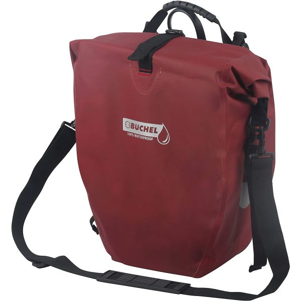 Sacoche simple Büchel 100% étanche 25,4 litres - merlot
