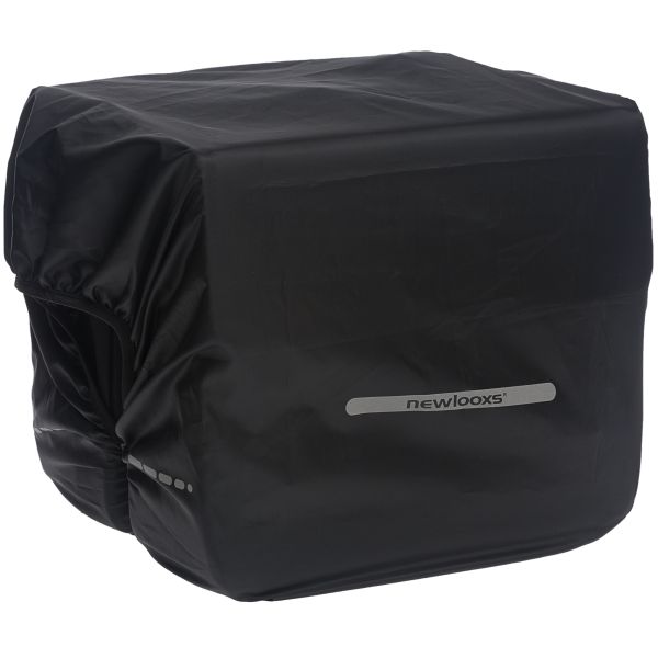 New Looxs Regenhoes Dubbel - Zwarte onzichtbare Polyester Fietstas - Reflectie - 40x97 cm