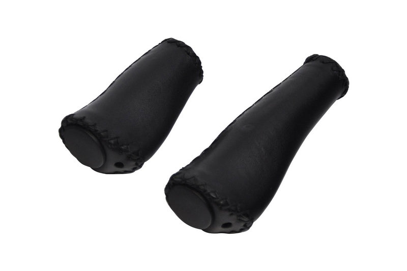 Qtcycletech Qt cycle tech handvatset leer 135 95 mm ergo schroefb blister 0502153