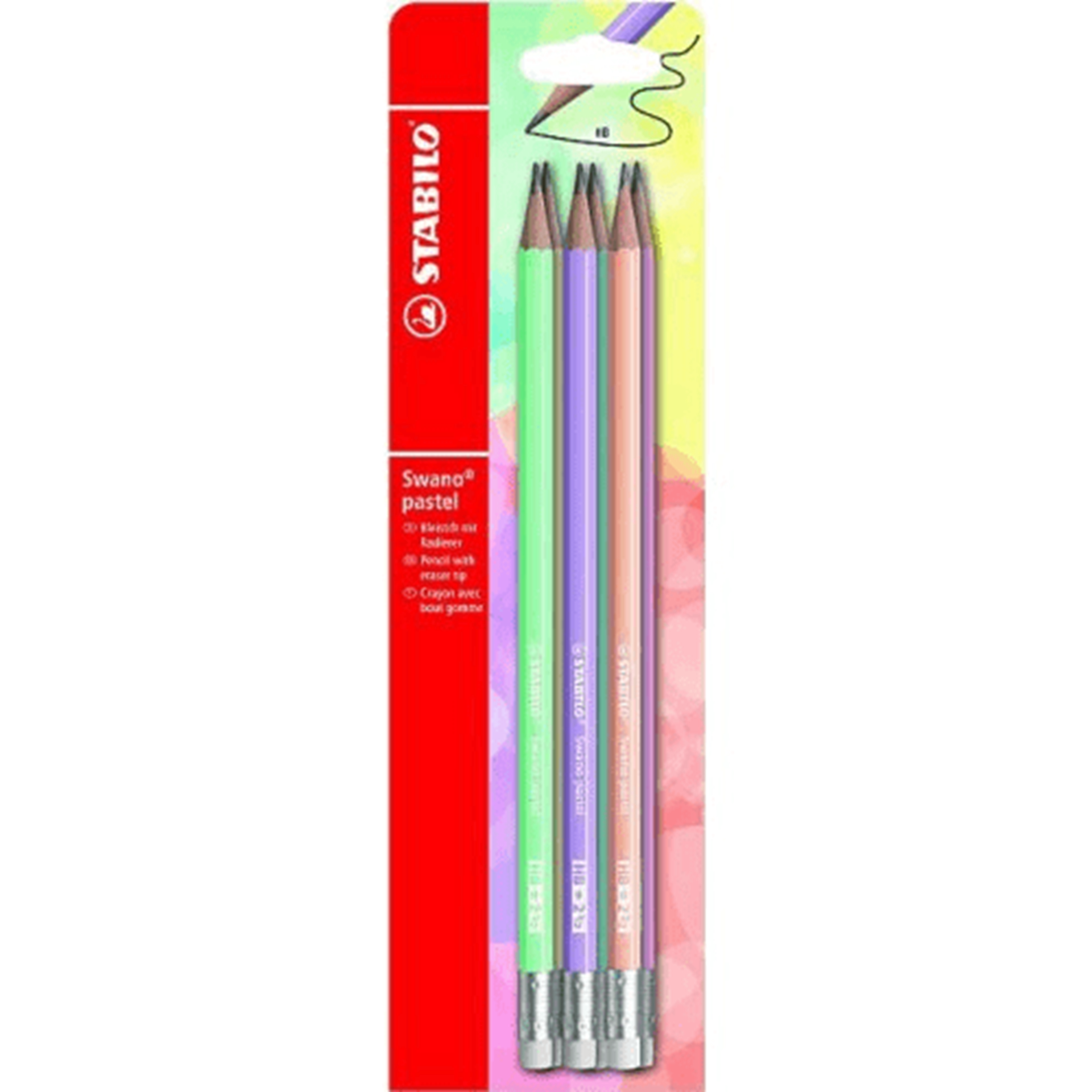 Stabilo swano pastel potloden hb 6 stuks