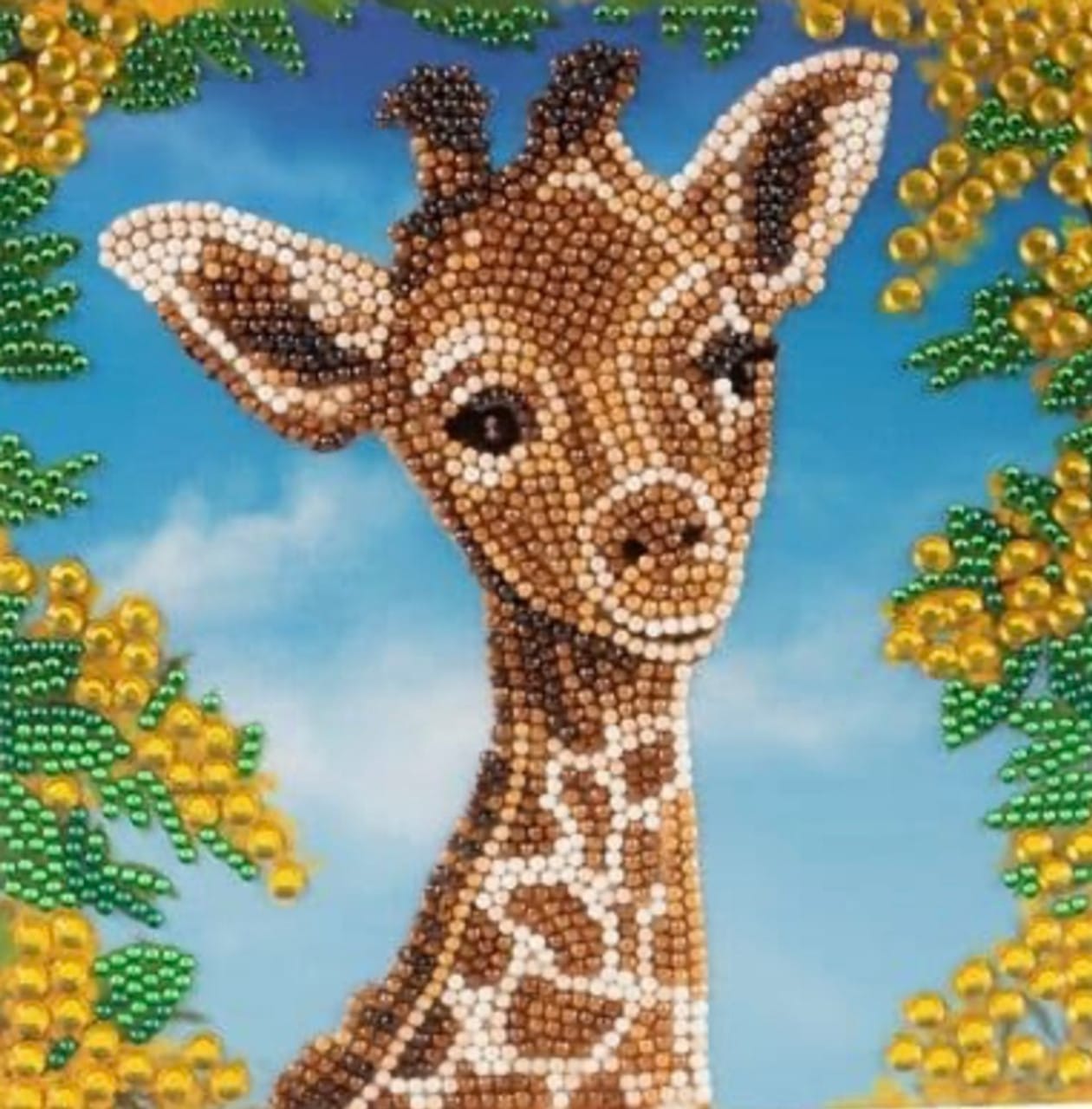 Brandunit diamant schilderij - kaart van baby giraffe