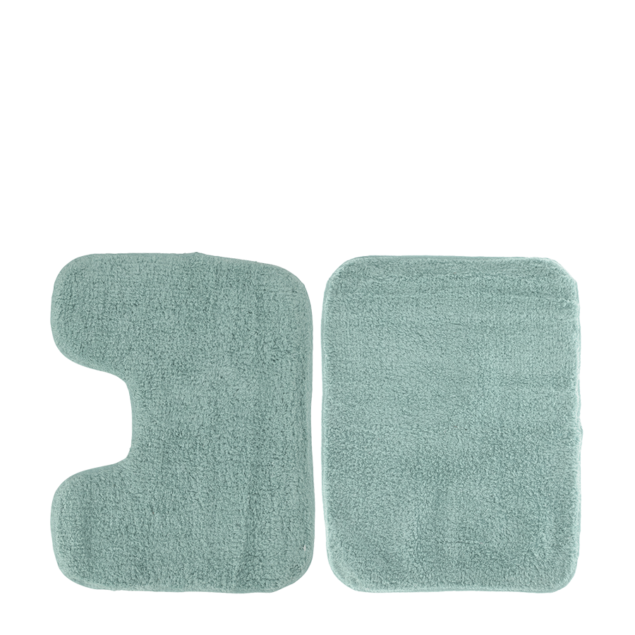 Badkamermat set green 2-delig