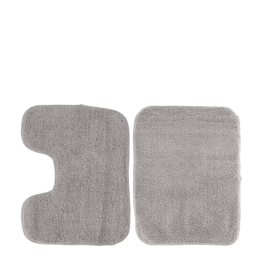 Badkamermat set light grey 2-delig