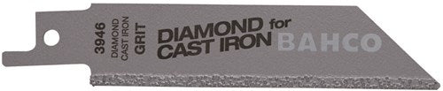 Bahco reciprozaagblad | met diamantkorrels | voor gietijzer en keramiek | 4 tpi | 100 mm - 2-delig - 3946-100-dg-st-2p