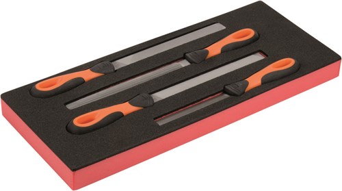 Bahco foaminlay fit go 1 3 met vijlen - 4-delig - retailverpakking - ff1e5015eh
