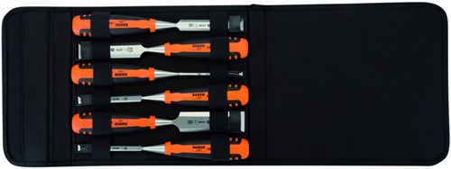 Bahco professionele steekbeitelset in canvas tas | 6-delig - 424p-s6-pp