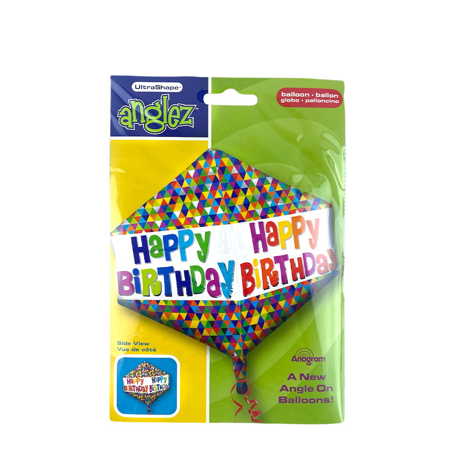 Ballon folie happy birthday 43x53cm