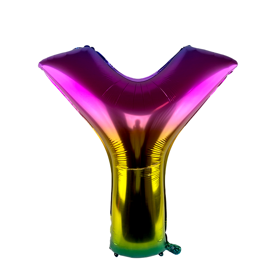 Ballon folie letter y rainbow 86cm