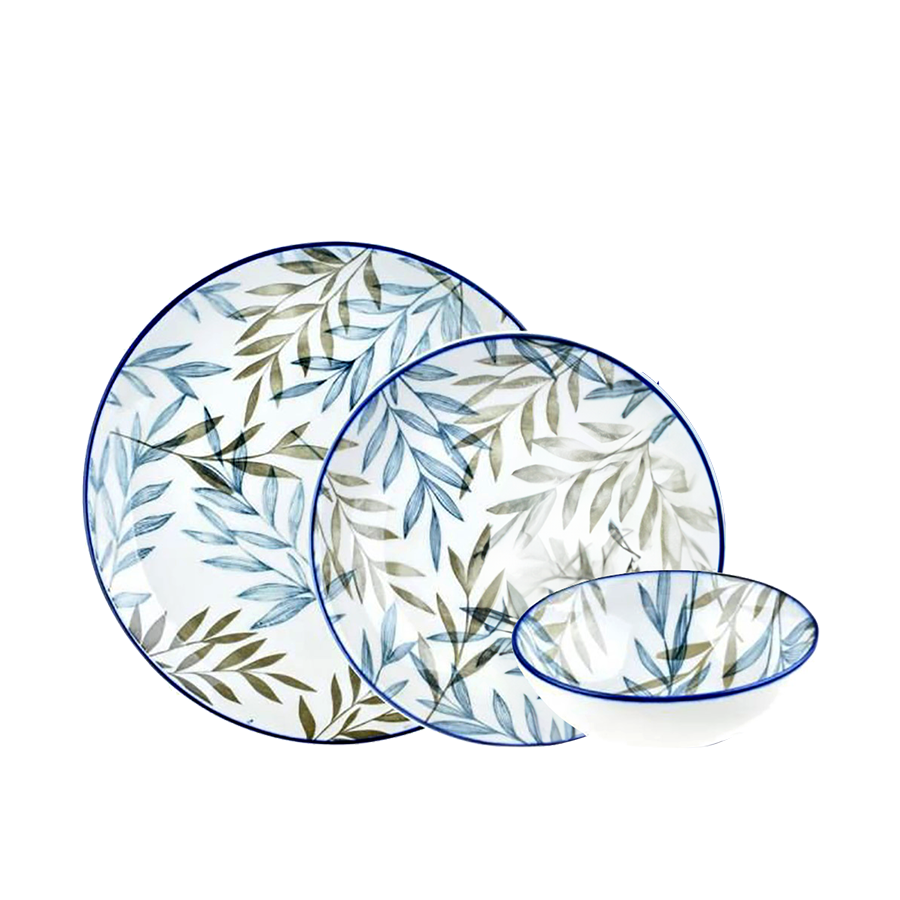 Bambum serviesset fondo blauw 12-delig