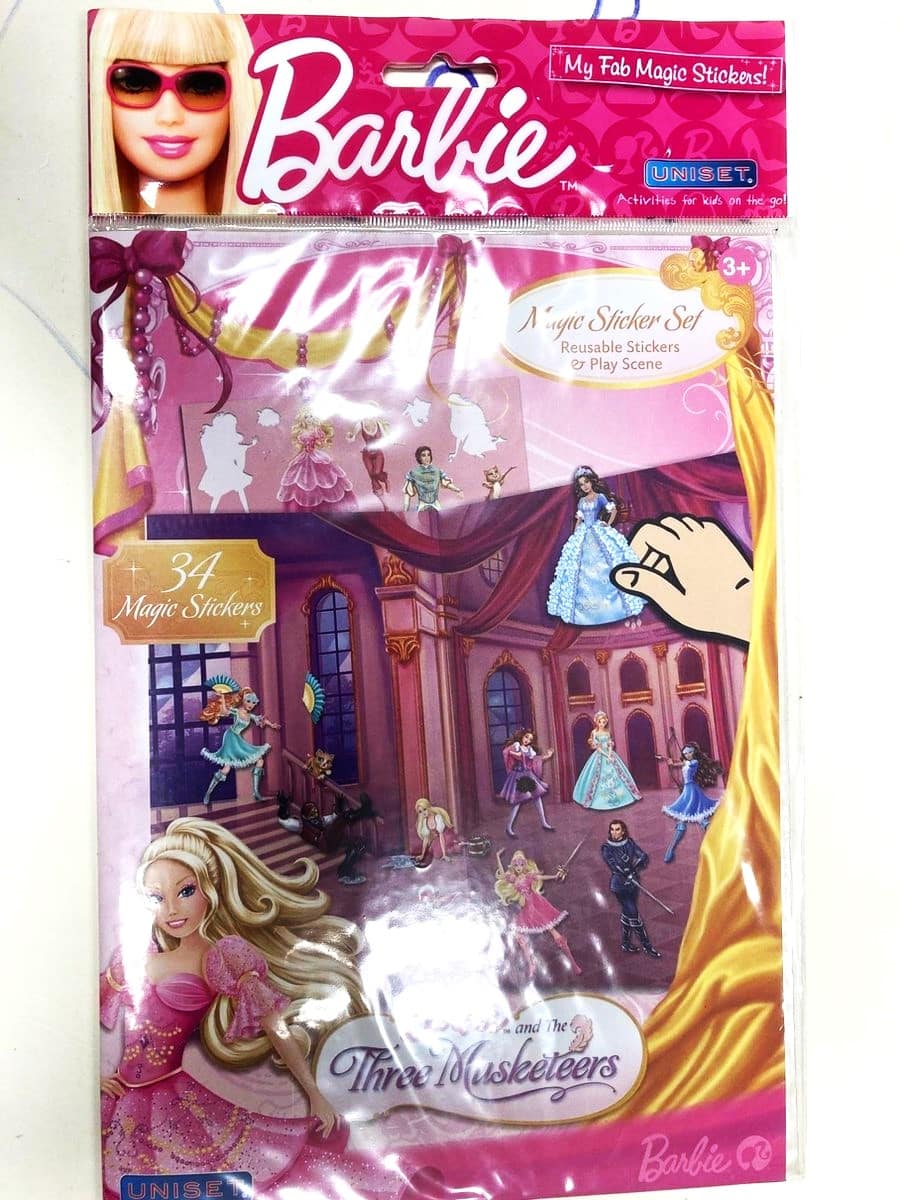 Van der doelen barbie raamstickers met panoramakaart 34 stickers