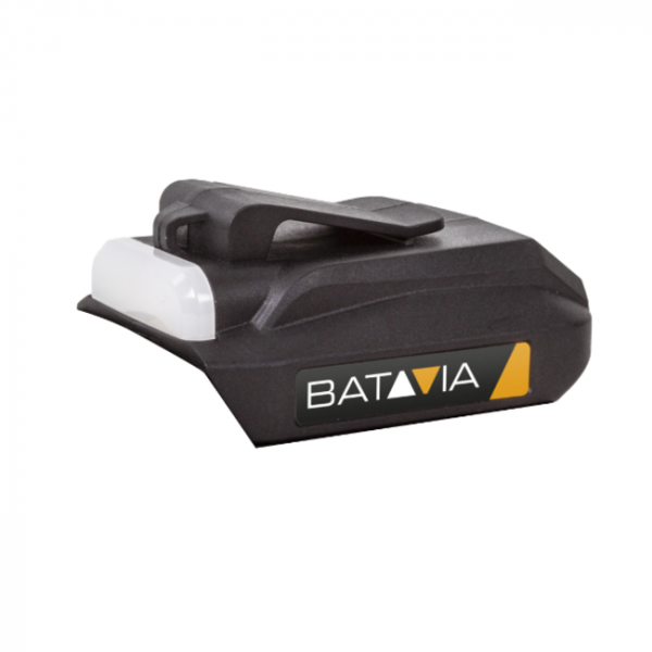 Ac Accu USB-stroomadapter en LED-lamp (Maxxpack 18V).