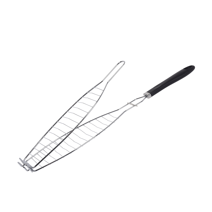 Bbq barbecue visgrill chroom 29x10cm