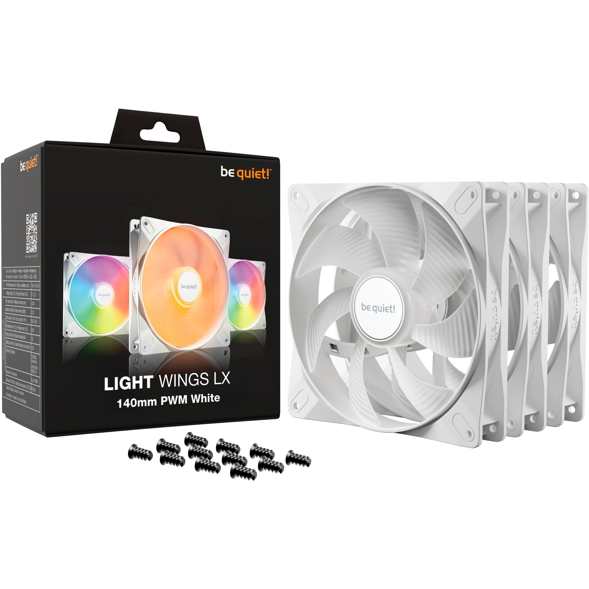 Be quiet! light lx 140mm pwm triple pack white
