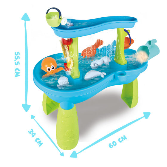 Strandspeelgoed zand- en watertafel met accessoires 19-delig