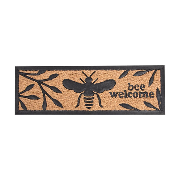 Esschert design deurmat bijenprint rubber kokos 25x75,5cm