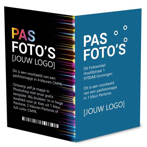Benel voorbeeld pasfotomapje met print