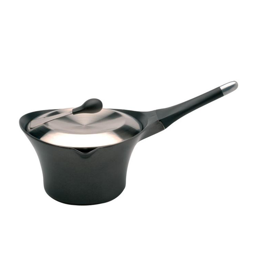 Berghoff auriga steelpan met deksel afneembaar handvat zwart ø16cm