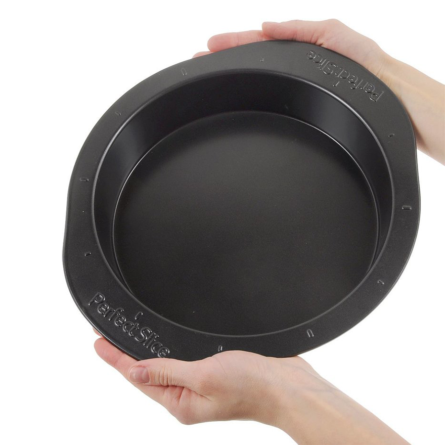 Berghoff cakevorm rond met snijhulp antraciet ø22cm