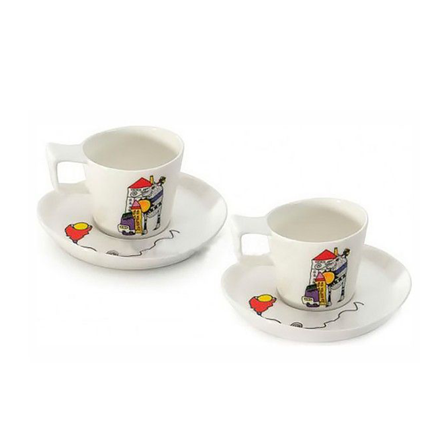 Berghoff eclipse espressokop met bordje codriez 2 stuks