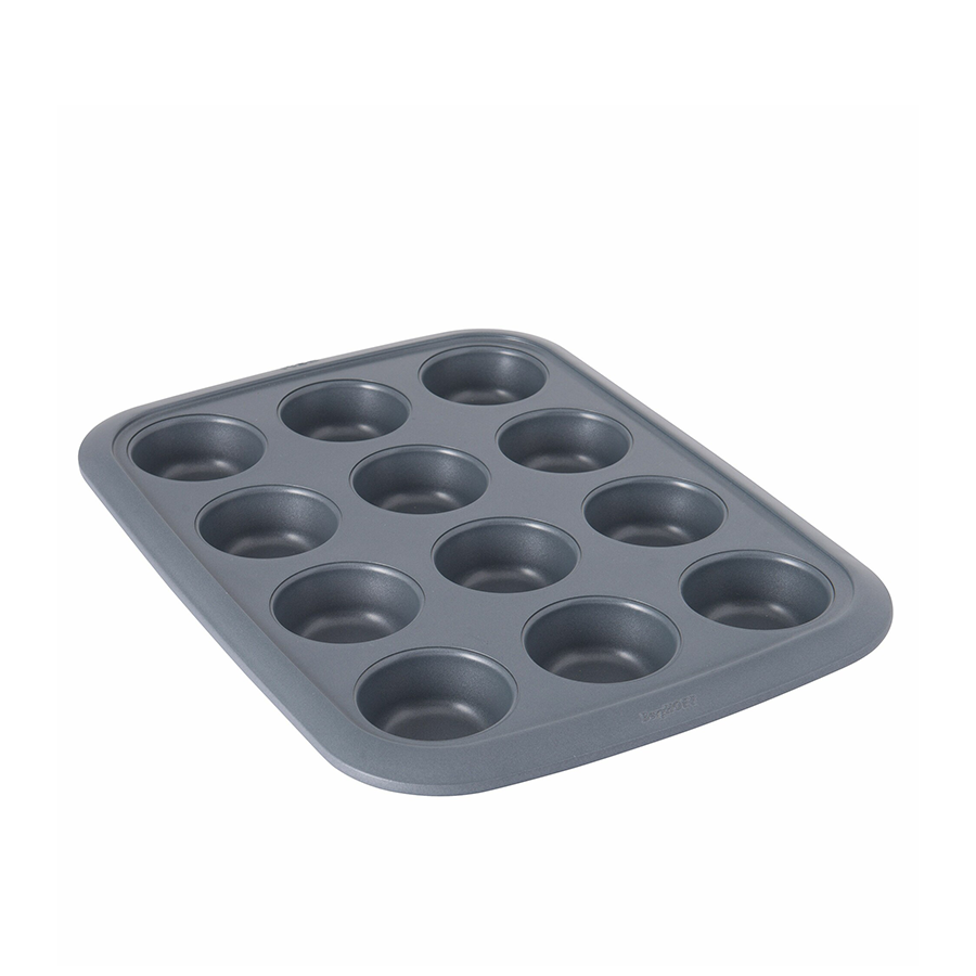 Berghoff gem muffinvorm met 12 cups grijs 46,5x35x4cm