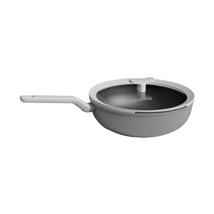 Berghoff leo lite roerbakpan met deksel grijs ø28cm