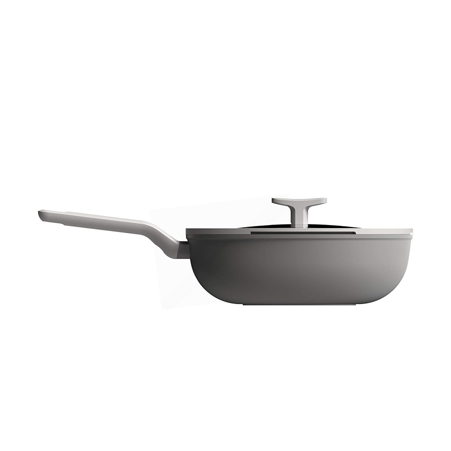 Berghoff leo lite roerbakpan met deksel grijs ø28cm