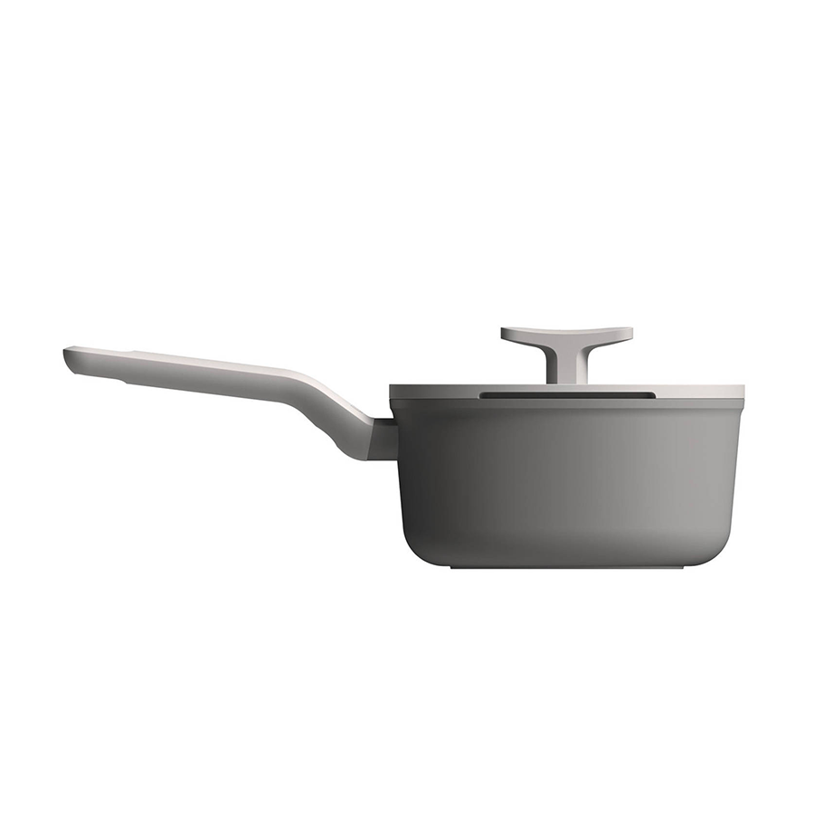 Berghoff leo lite steelpan met deksel grijs ø18cm