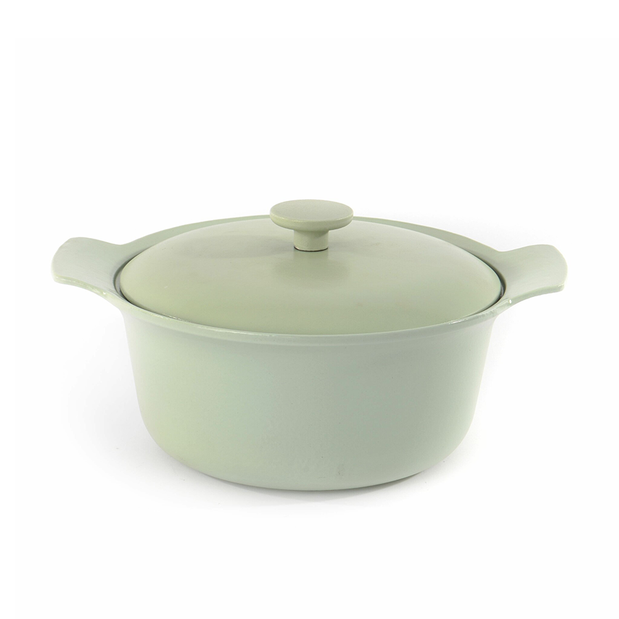 Berghoff ron kookpot met deksel gietijzer groen ø24cm