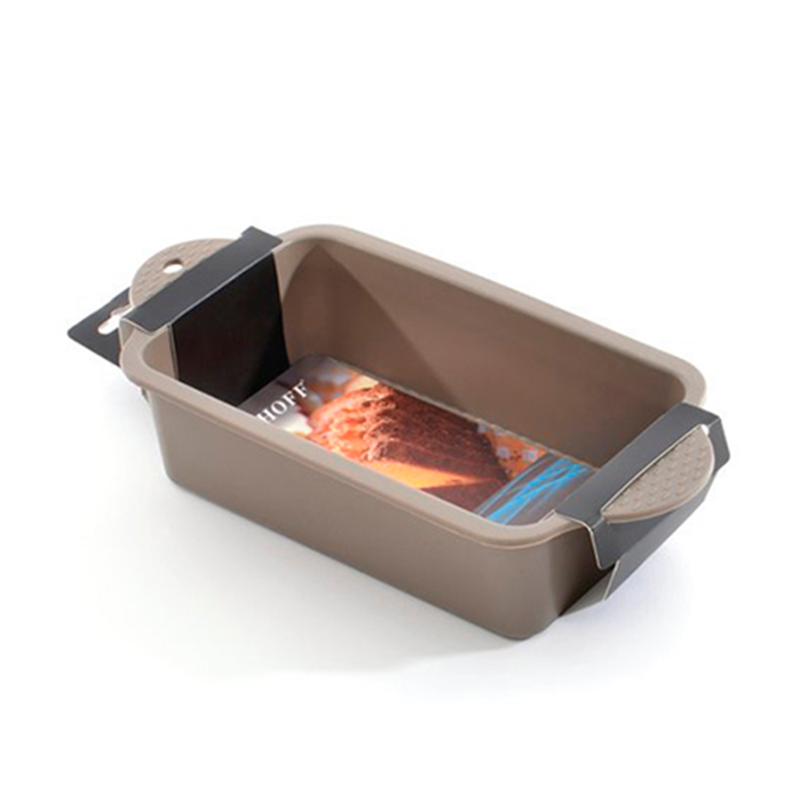 Berghoff studio cakevorm rechthoek silicone beige 29x15x6,5cm