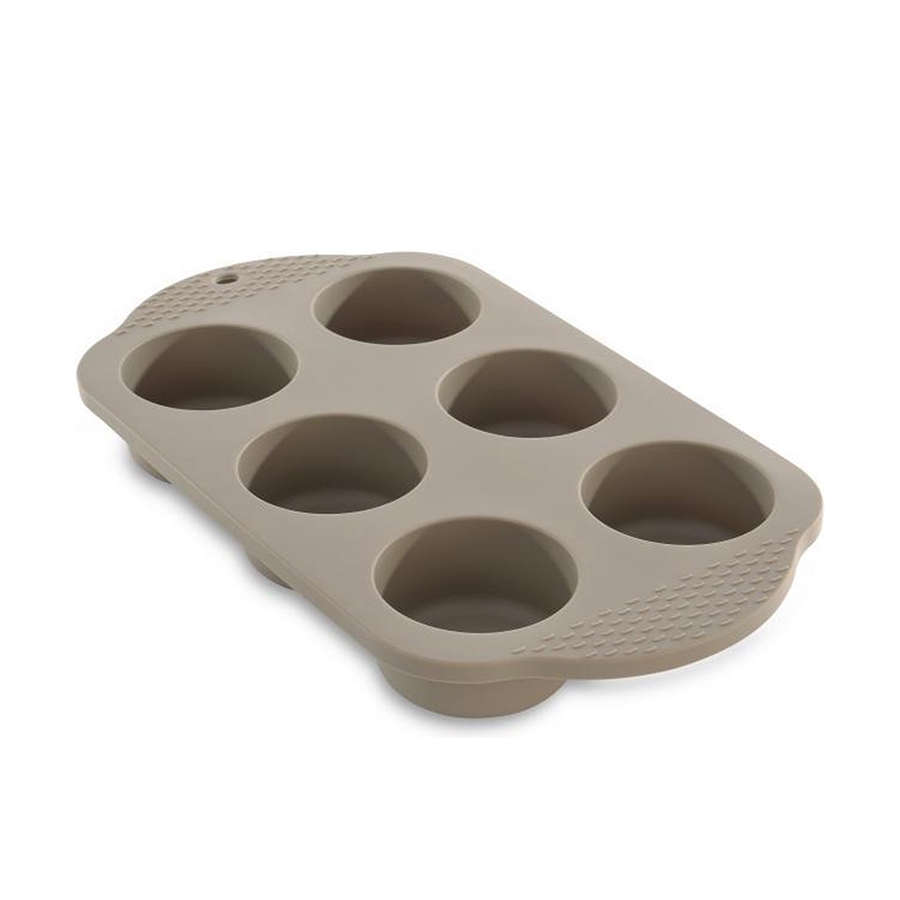 Berghoff studio muffinvorm met 6 cups silicone beige 32,5x19x4cm