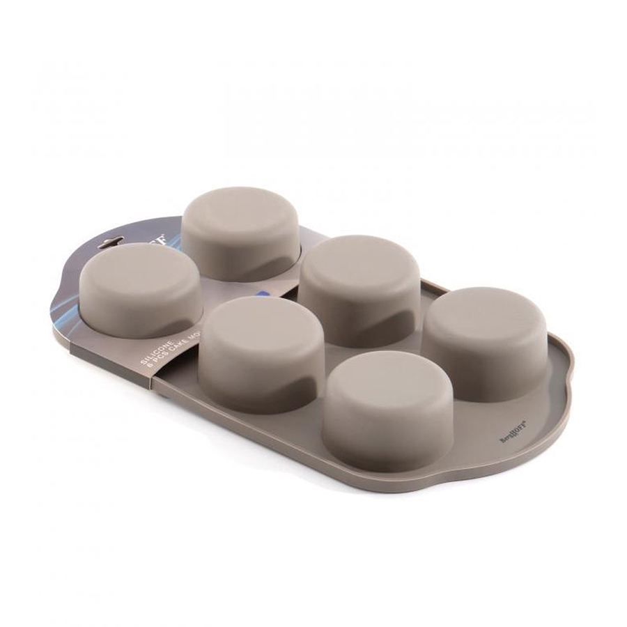 Berghoff studio muffinvorm met 6 cups silicone beige 32,5x19x4cm