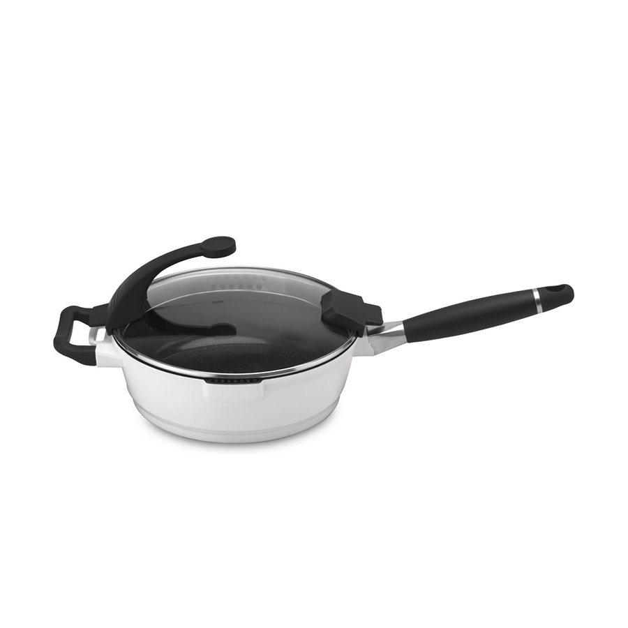 Berghoff virgo sauteerpan met deksel wit ø24cm